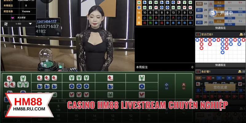 Casino HM88 livestream chuyên nghiệp